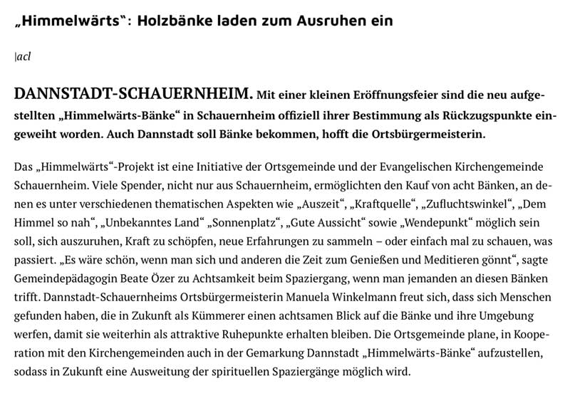 himmelwaerts eroeffnung